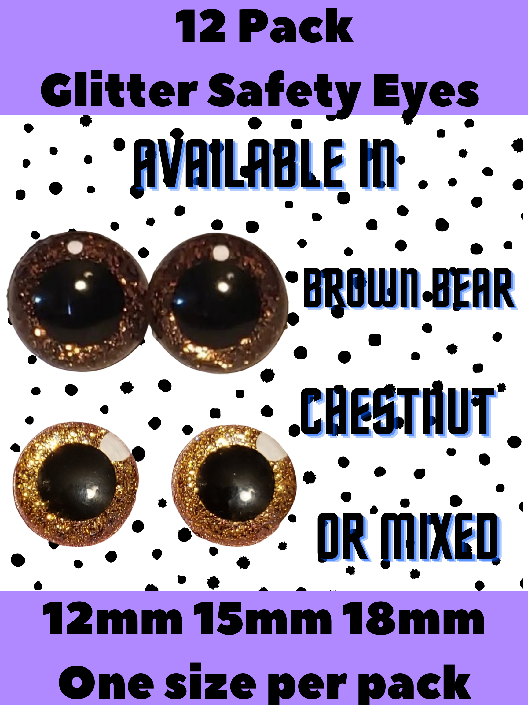 Safety Eyes Brown 15MM